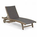 Sdraio in Legno di Acacia e Rattan Sintetico Marrone