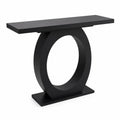 Consolle in MDF Nero con Base Circolare